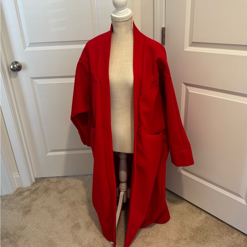 RED WOMENS COAT FROM PARIS *NEW* ONE SIZE